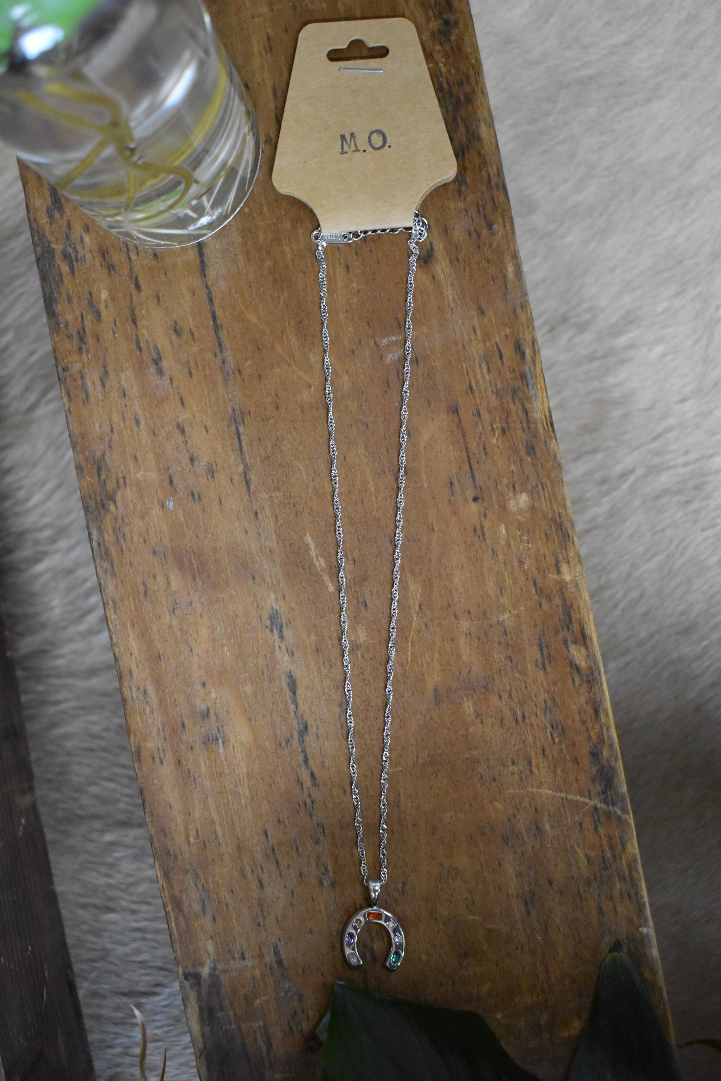 Silver Horseshoe Charm Necklace
