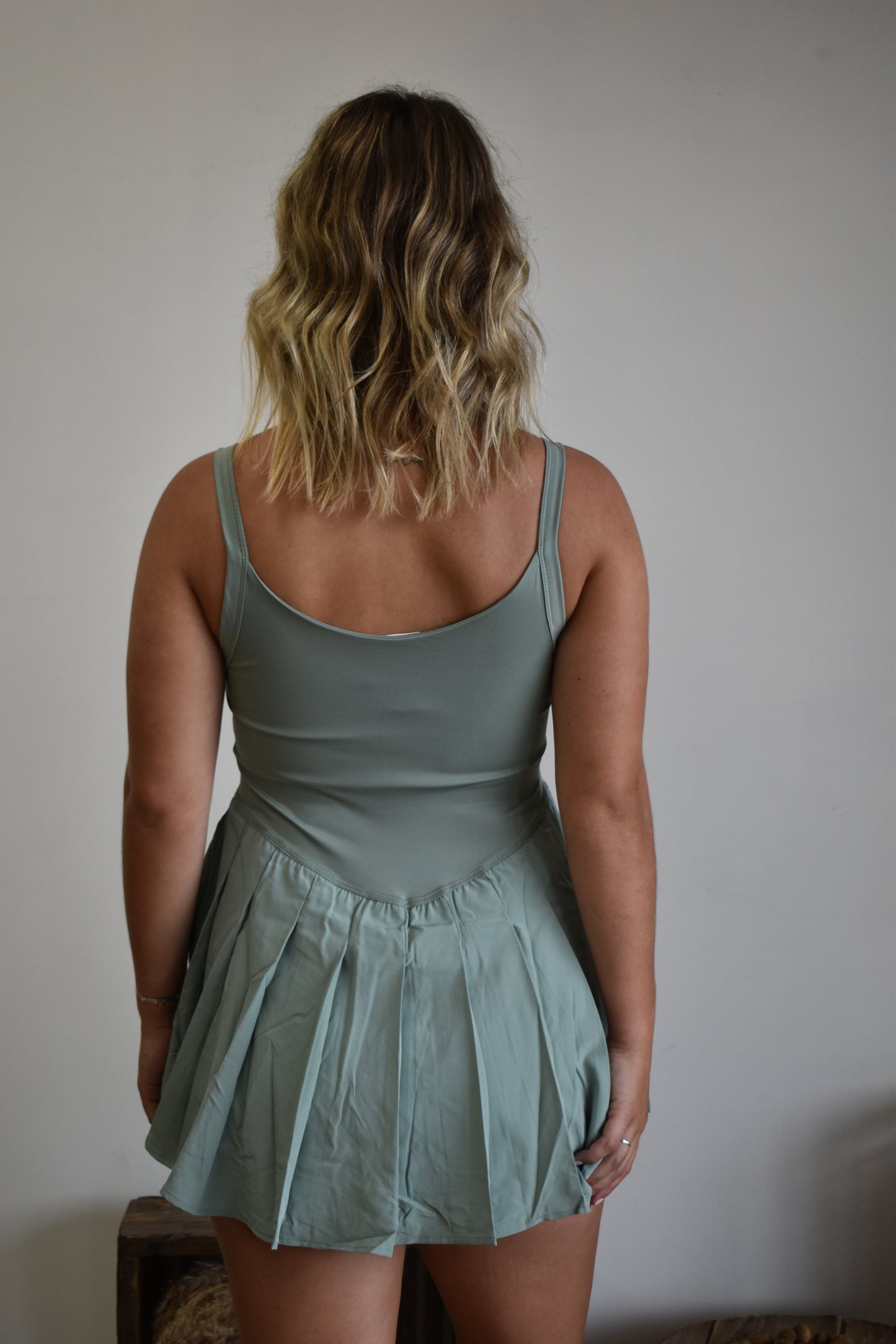 Sage Athletic Romper Dress