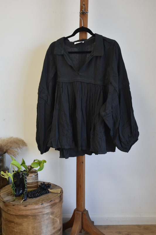 PLUS Charcoal Darcy Blouse