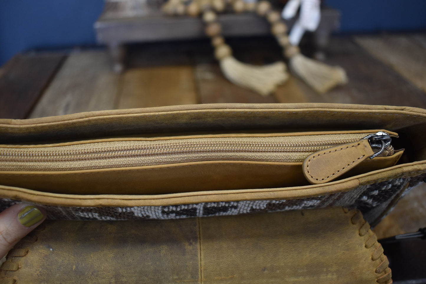 Aztec Brown Woven Purse