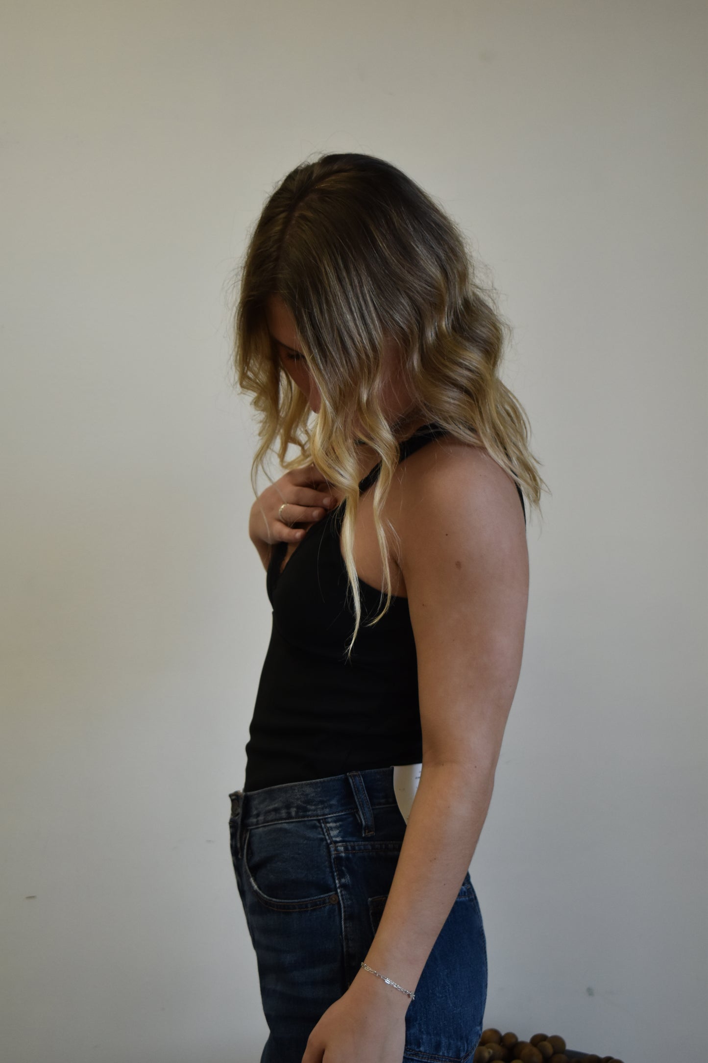 Black & Lace Trim Bodysuit