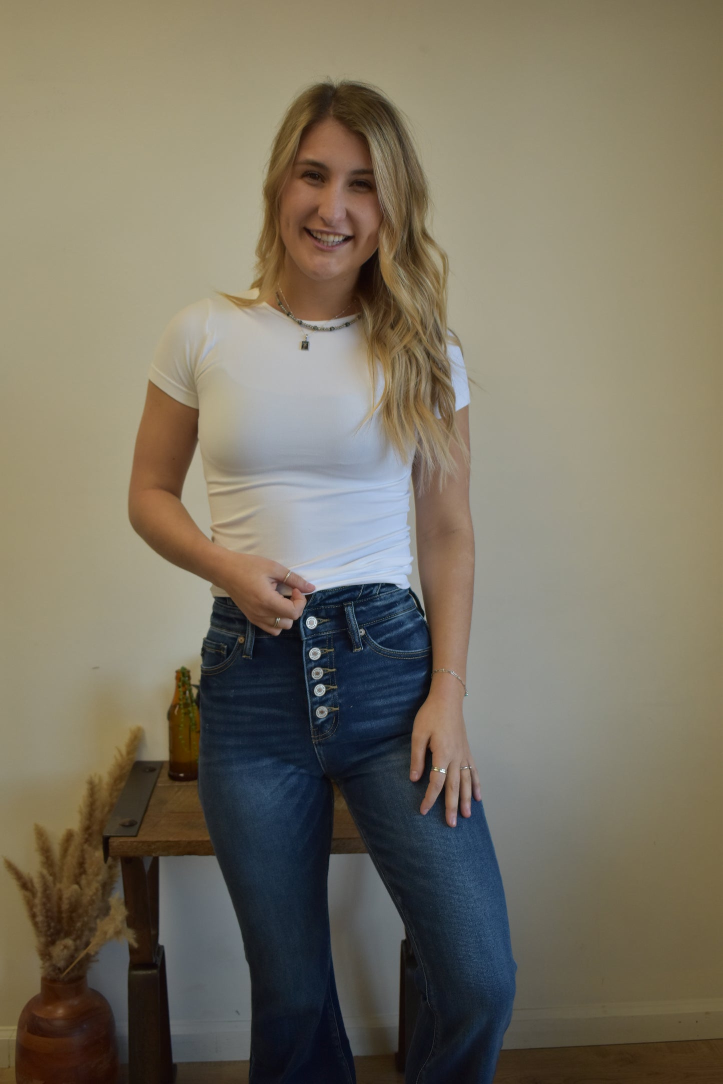 White Basic Short Sleeve