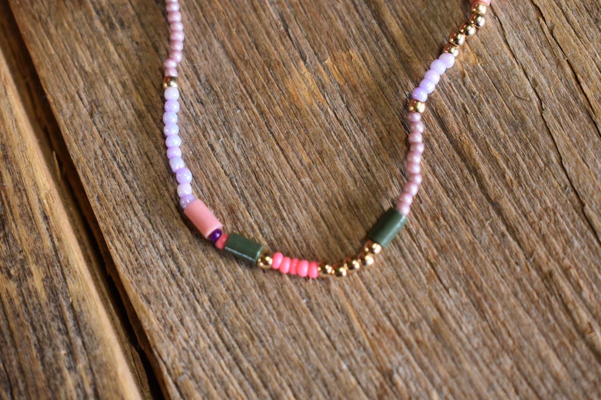 Seed and Tube Beaded Bracelet