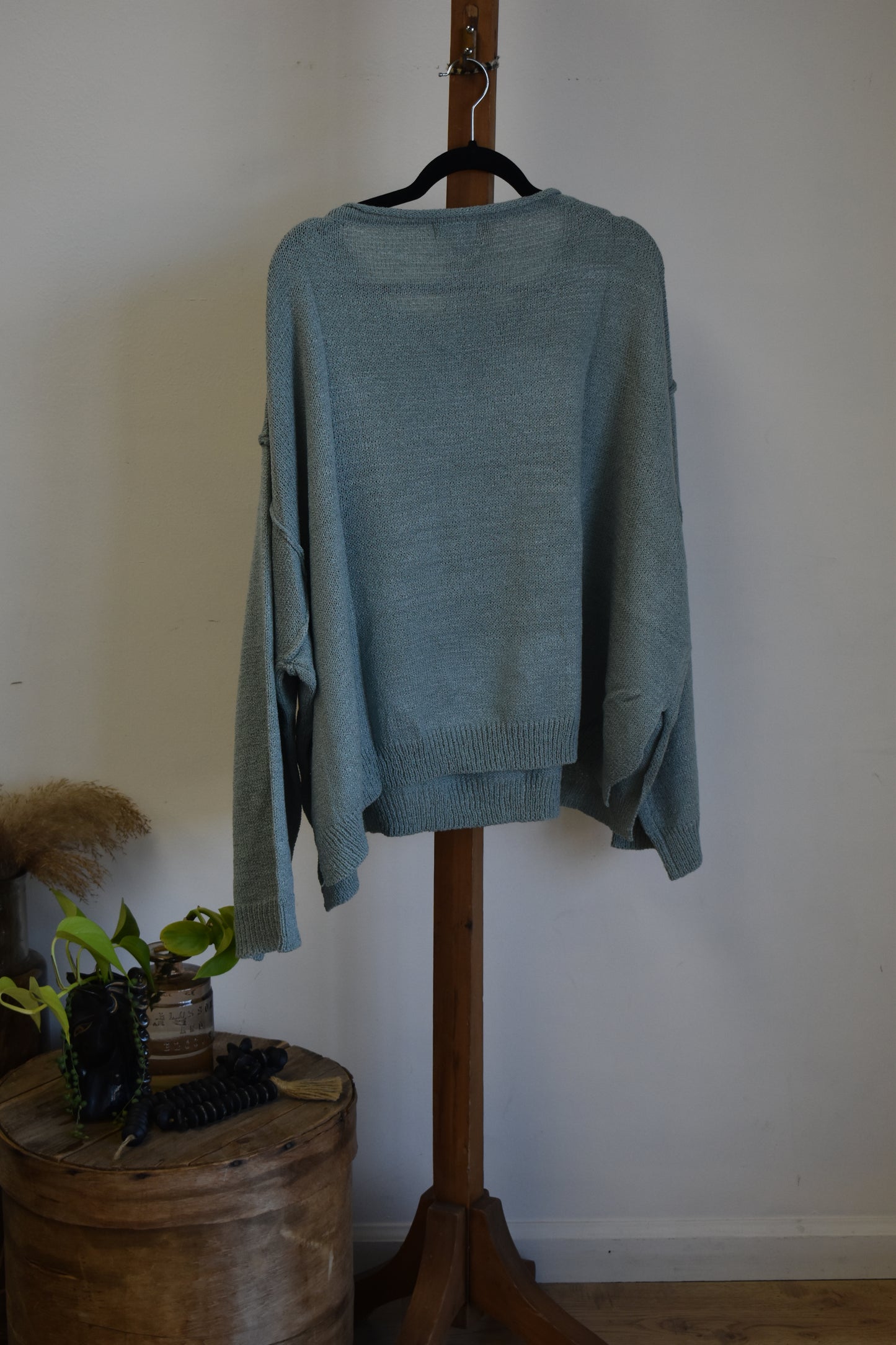 PLUS Teal Knit Pullover Sweater