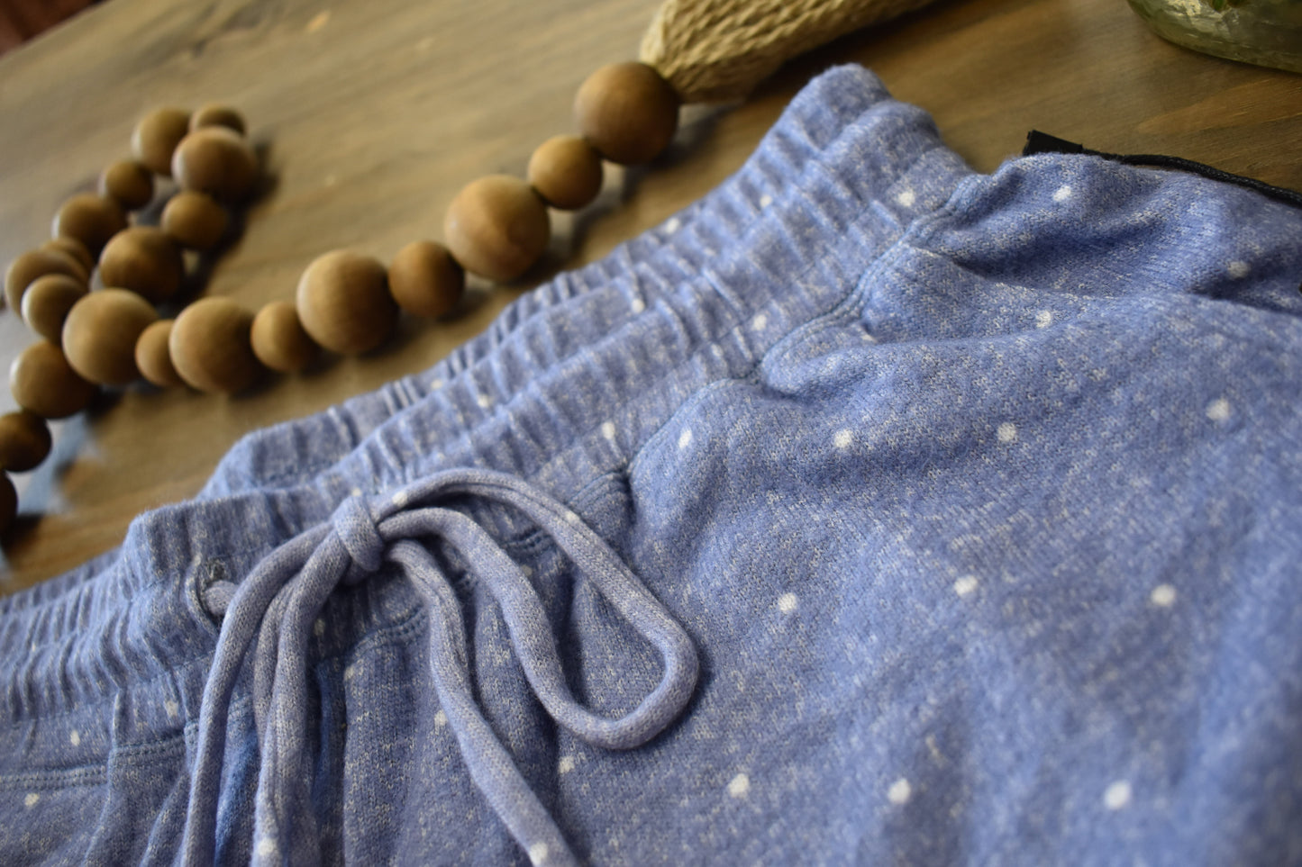 Navy Polka Dot Hacci Shorts