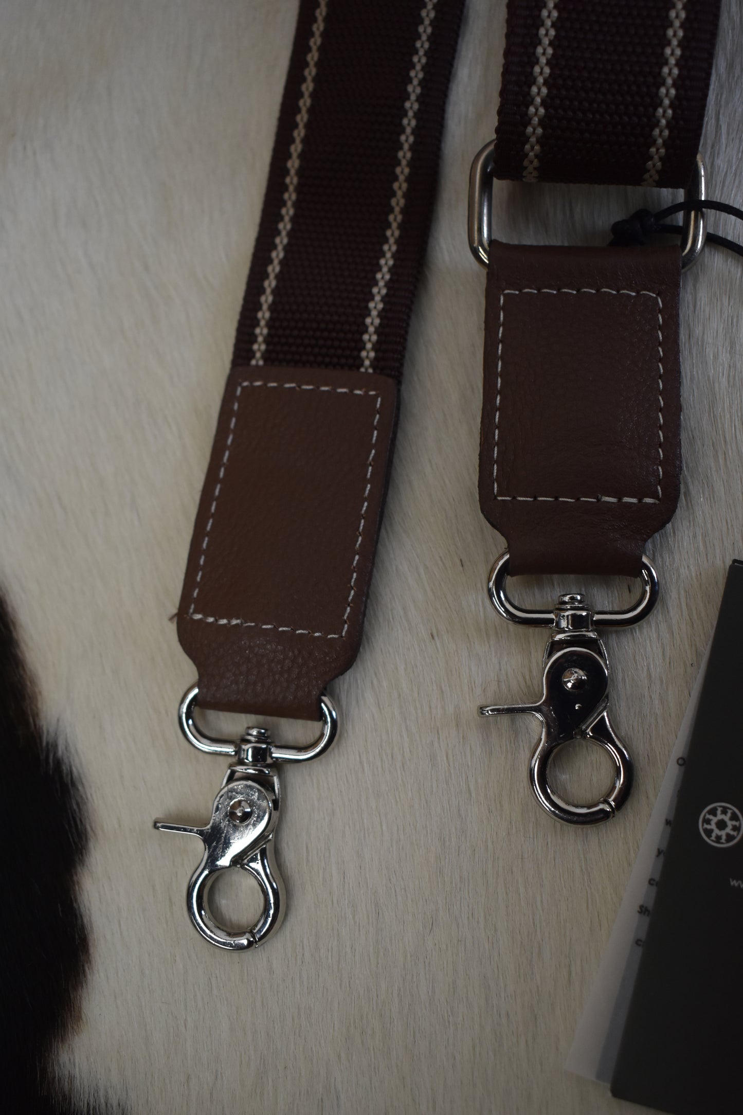 Chocolate & Tan Bag Strap