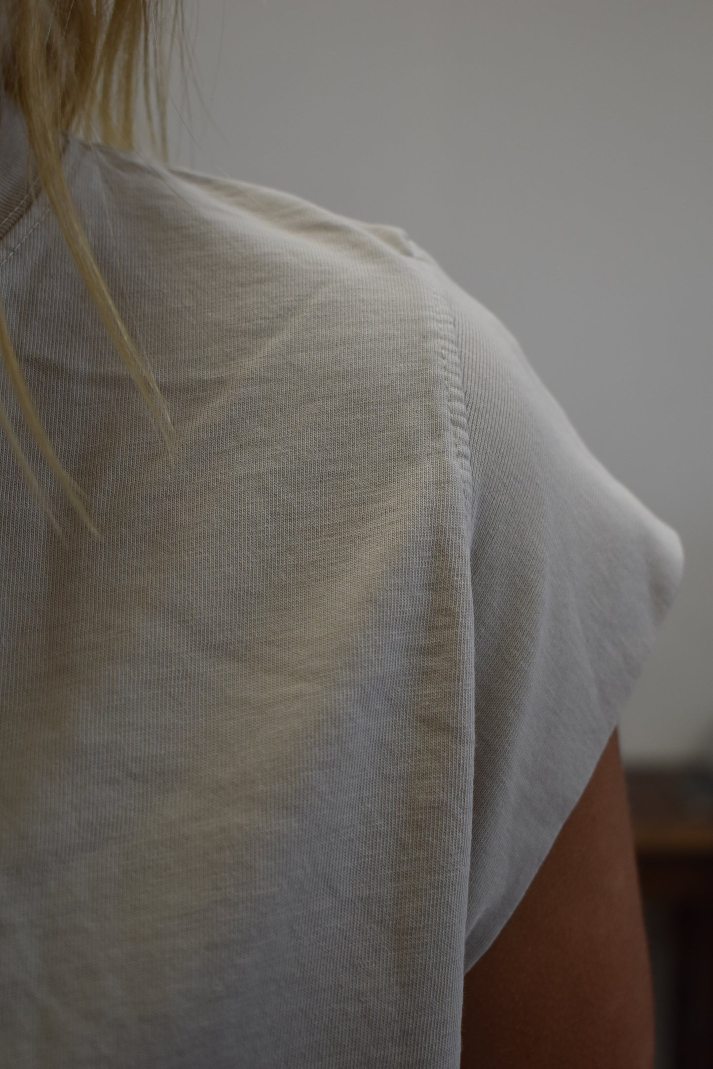 Oversized Basic Tee: Cream