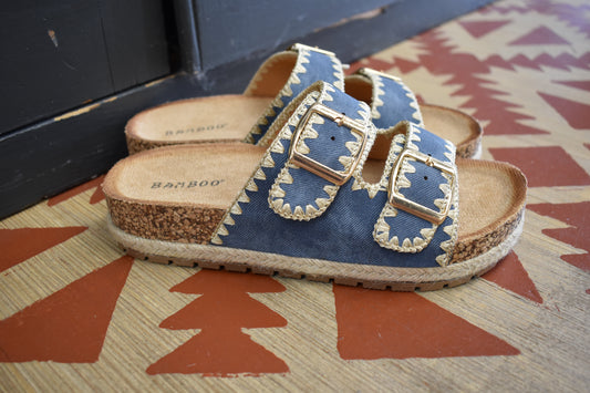 Josie Sandals: Denim