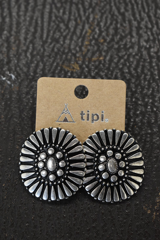Circle Concho Earrings