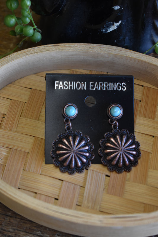 Concho Stone Earrings