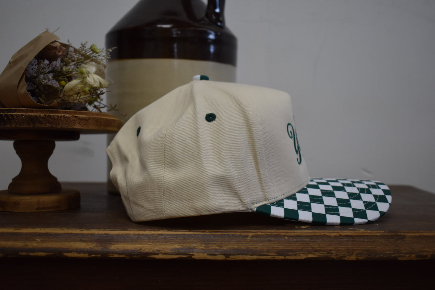 ‘Full Time Yapper’ Checkered Canvas Hat