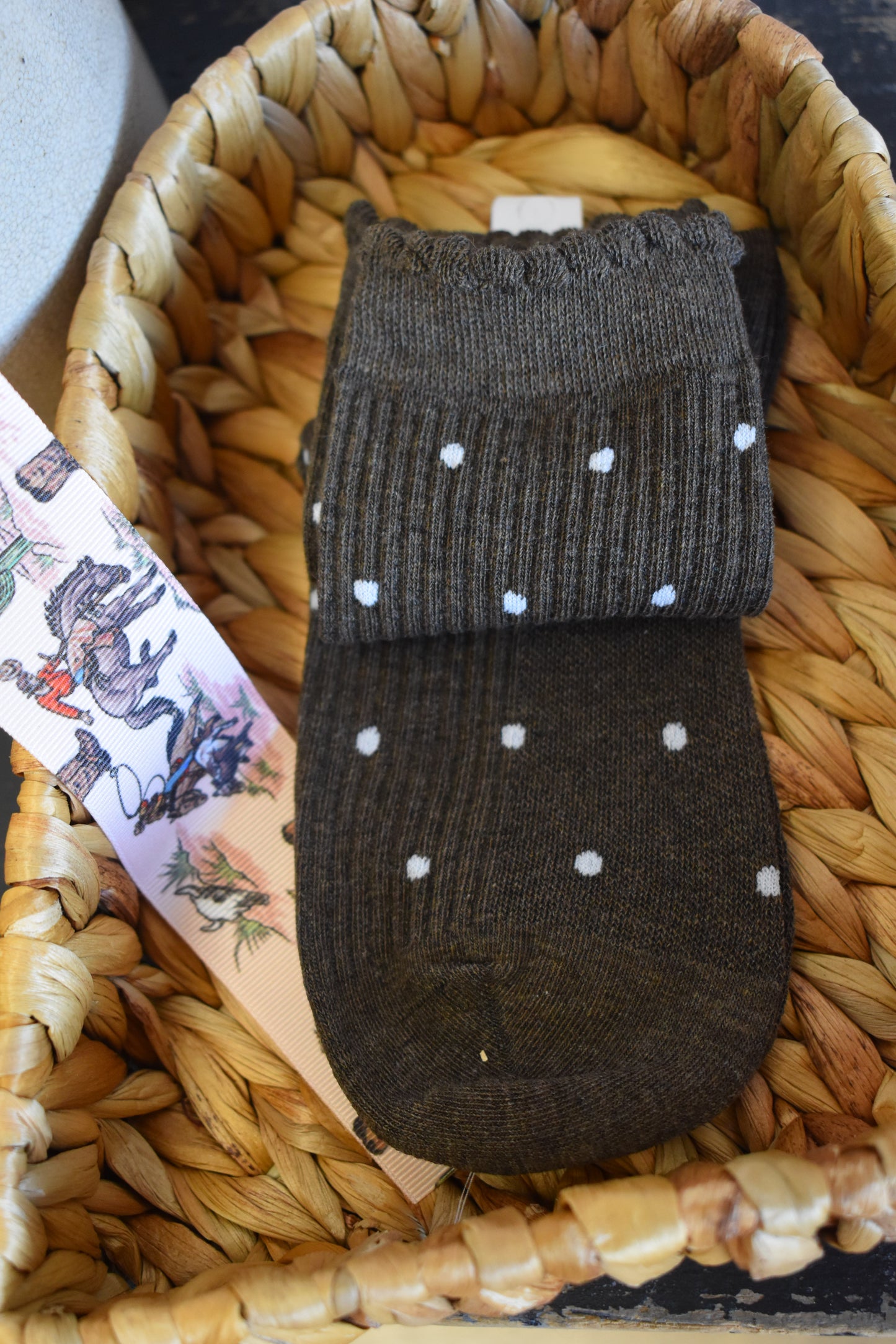 Polka Dot Ruffle Socks