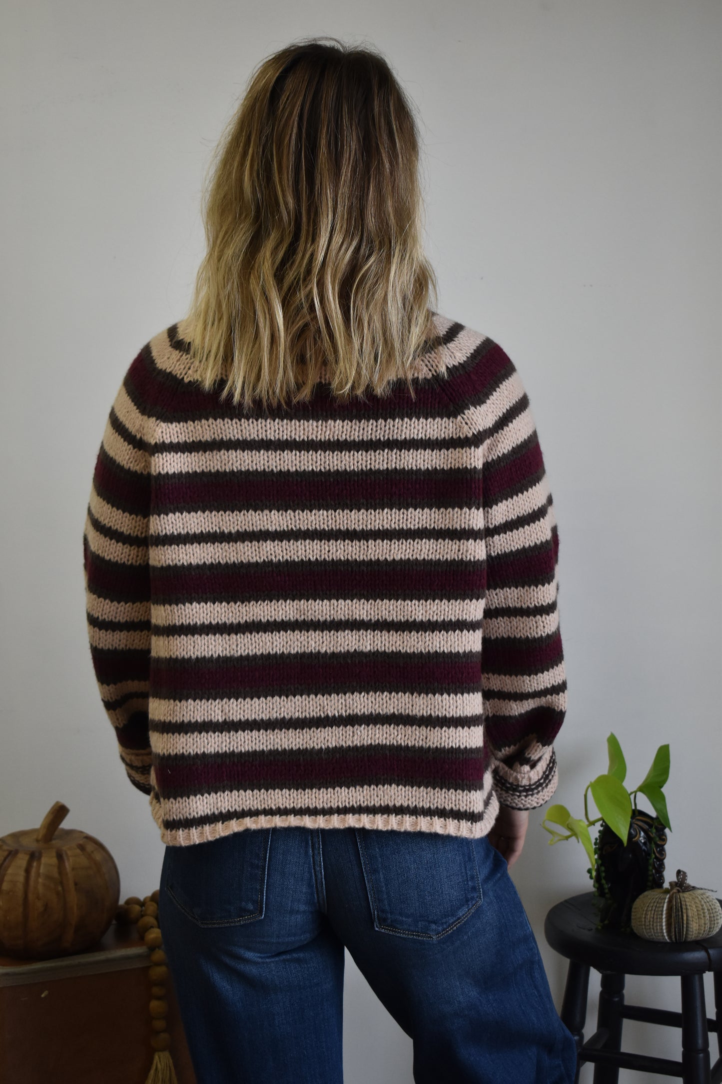 Burgundy Knit Kangaroo Sweater