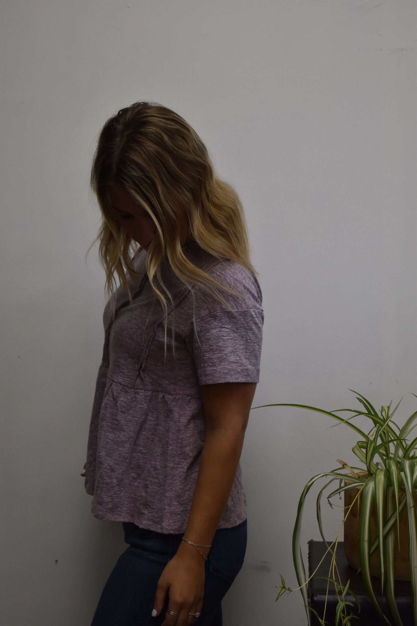 Lavender Peplum Tee