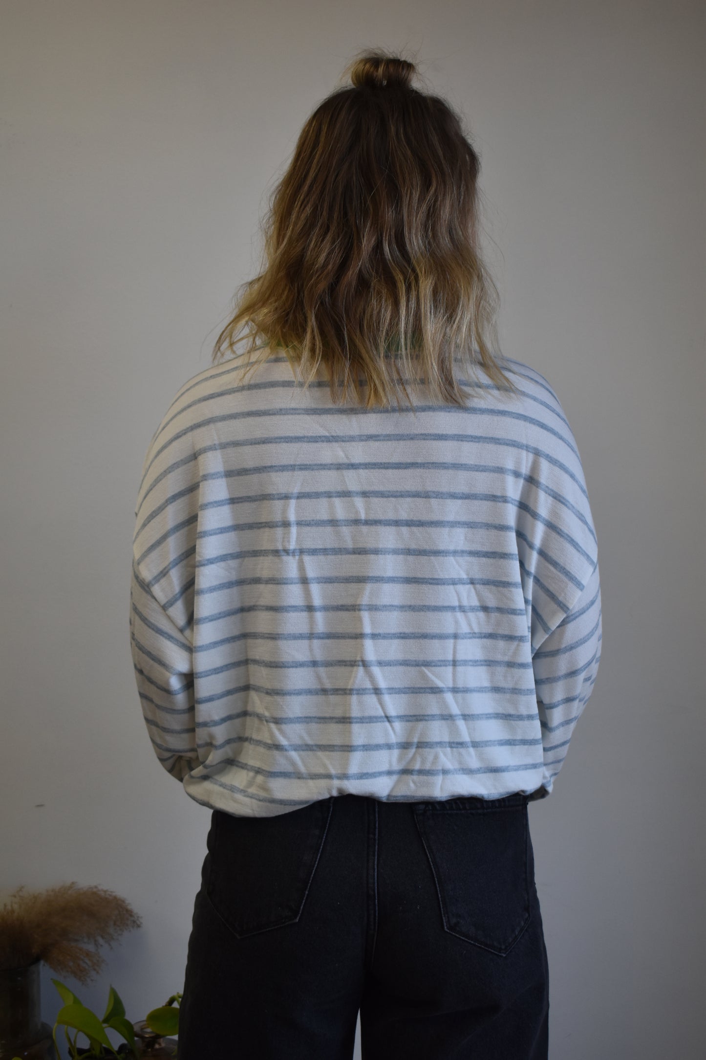 Green & Denim Striped Long Sleeve