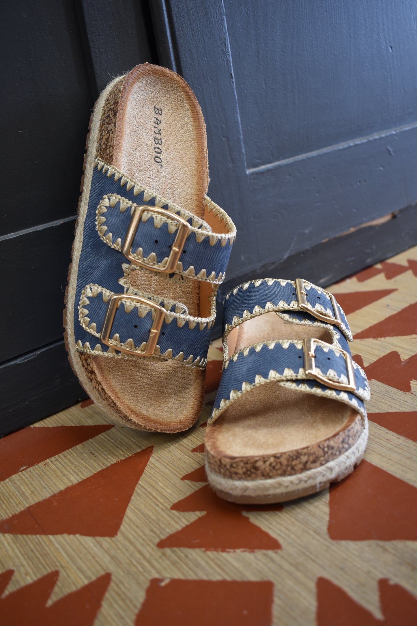 Josie Sandals: Denim
