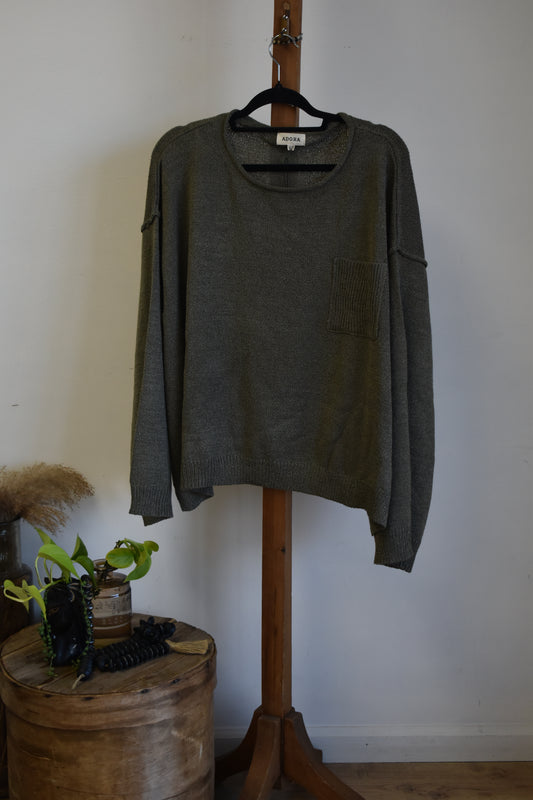 PLUS Olive Knit Pullover Sweater