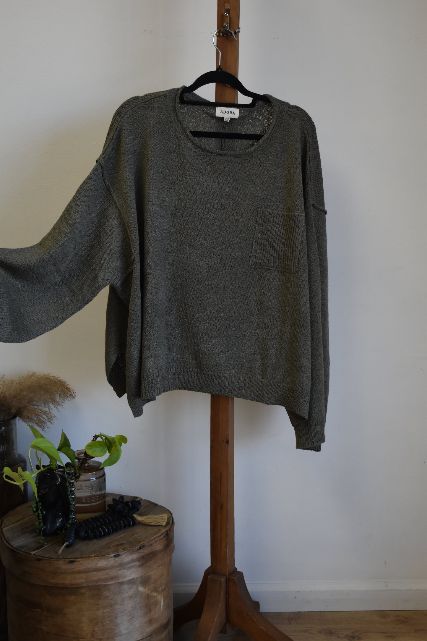 PLUS Olive Knit Pullover Sweater