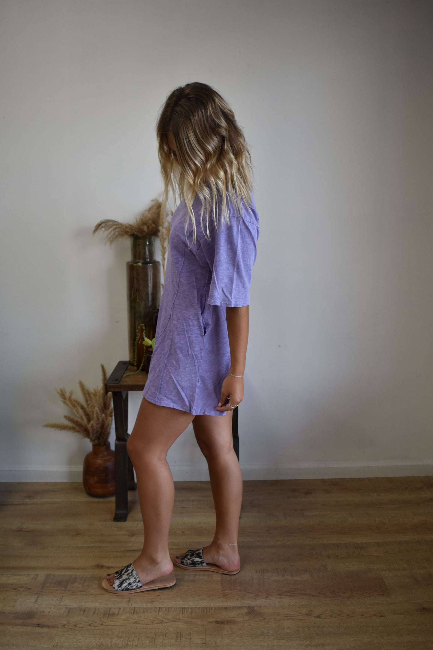 The Rowan Romper: Lavender