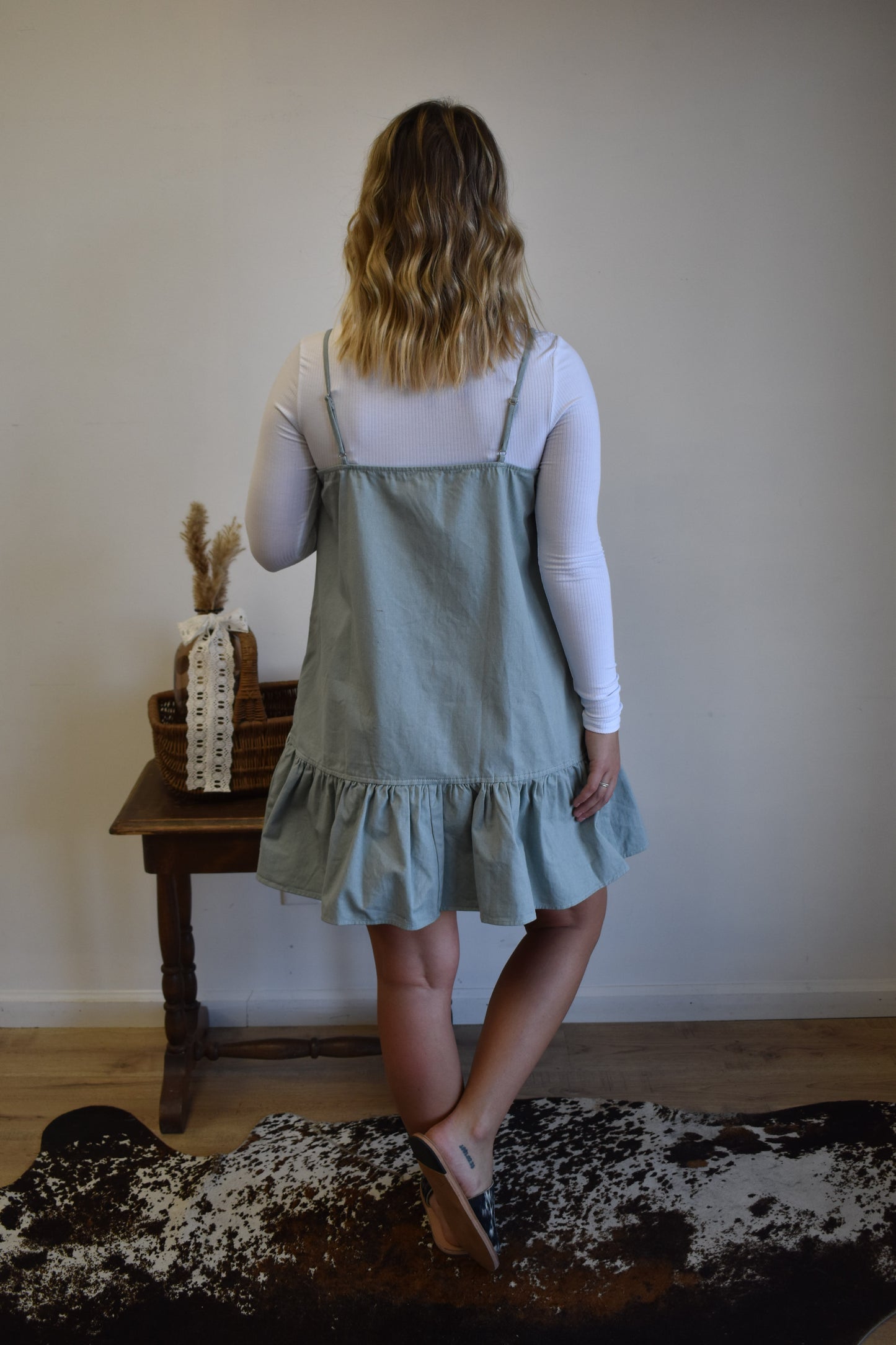 Denim Twill Bow Dress