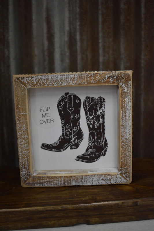 Boot & Cowboy Hat Shelf Decor