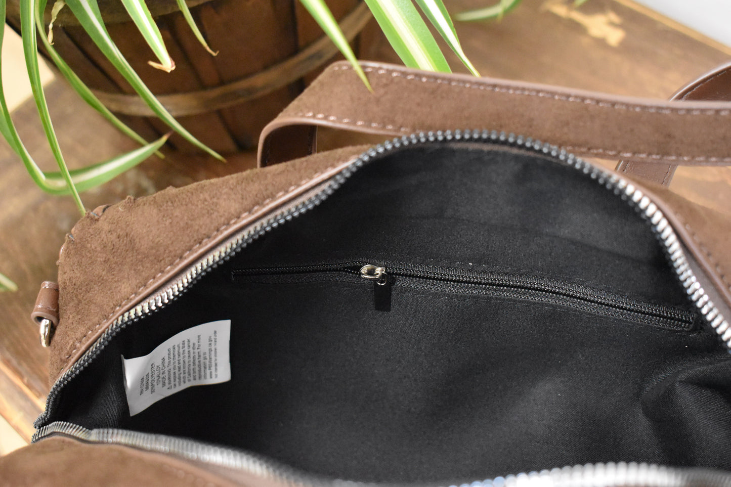 Woven Suede Bag