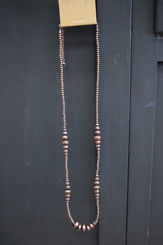 Copper Cluster Navajo Pearl Necklace