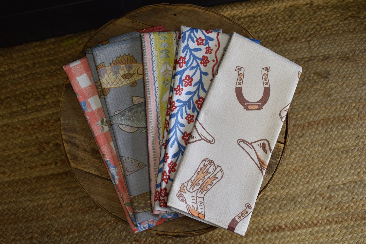 Patriotic Hydrangea Kitchen Towel