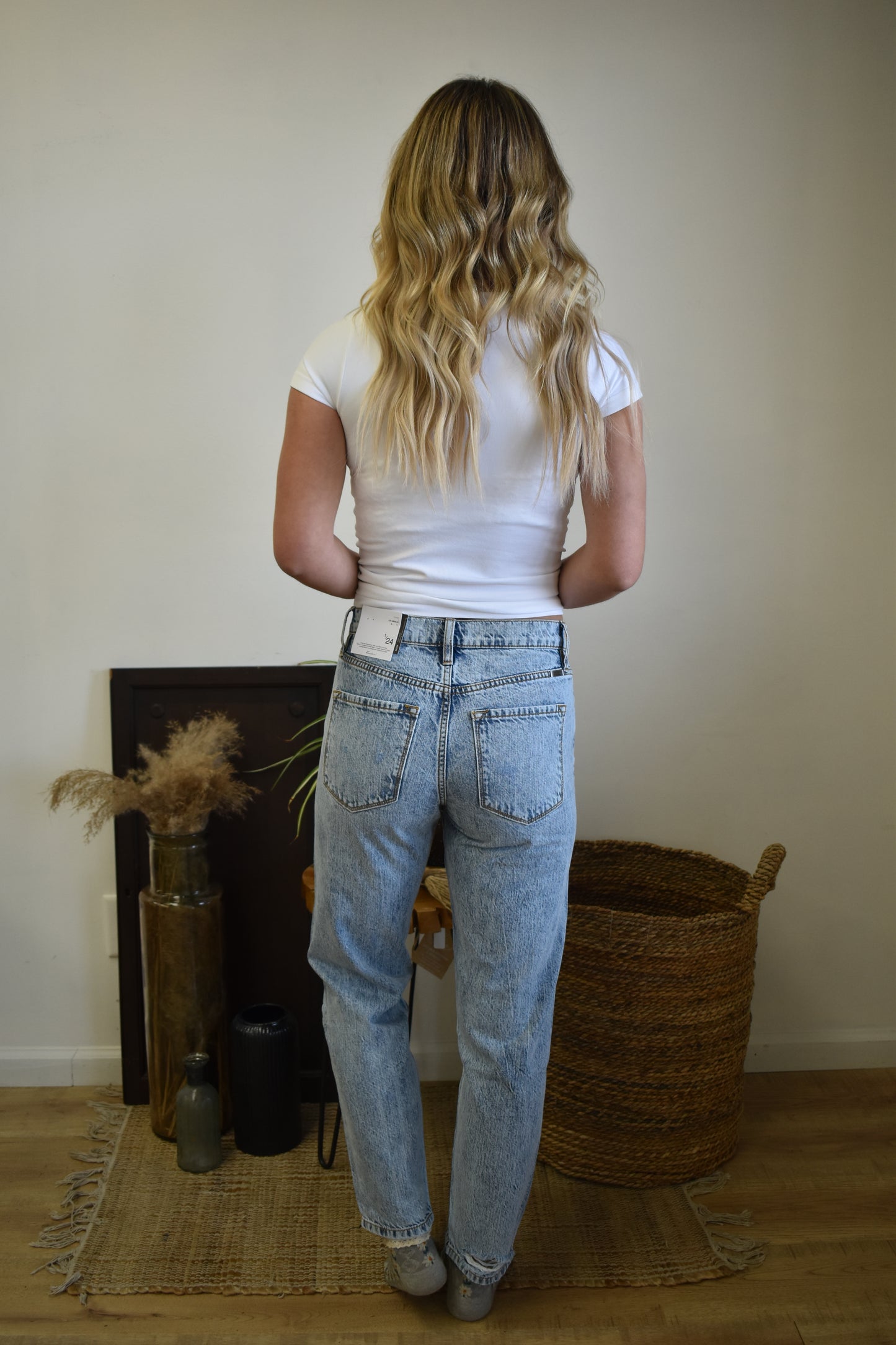 Light Washed Mom Jeans