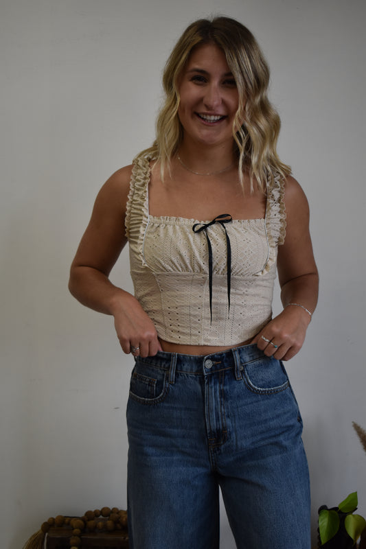 Dessert Ruffled Corset Tank