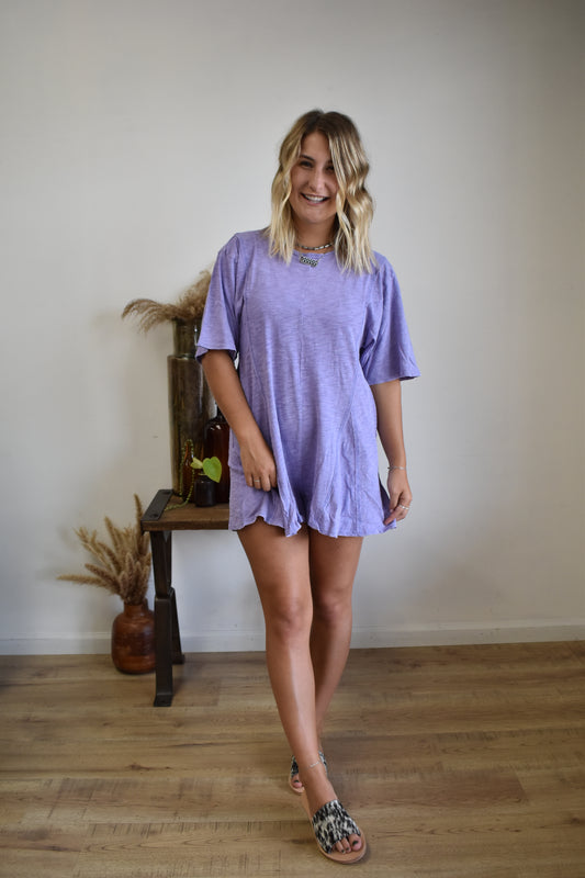The Rowan Romper: Lavender
