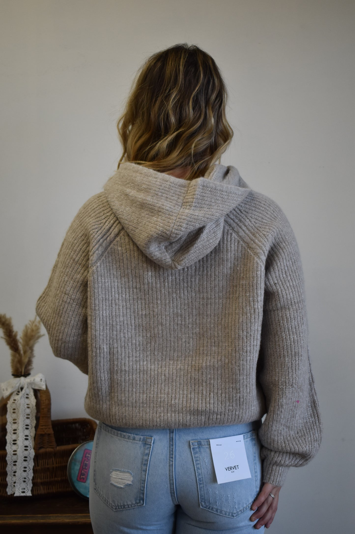 Oatmeal Knit Hoodie