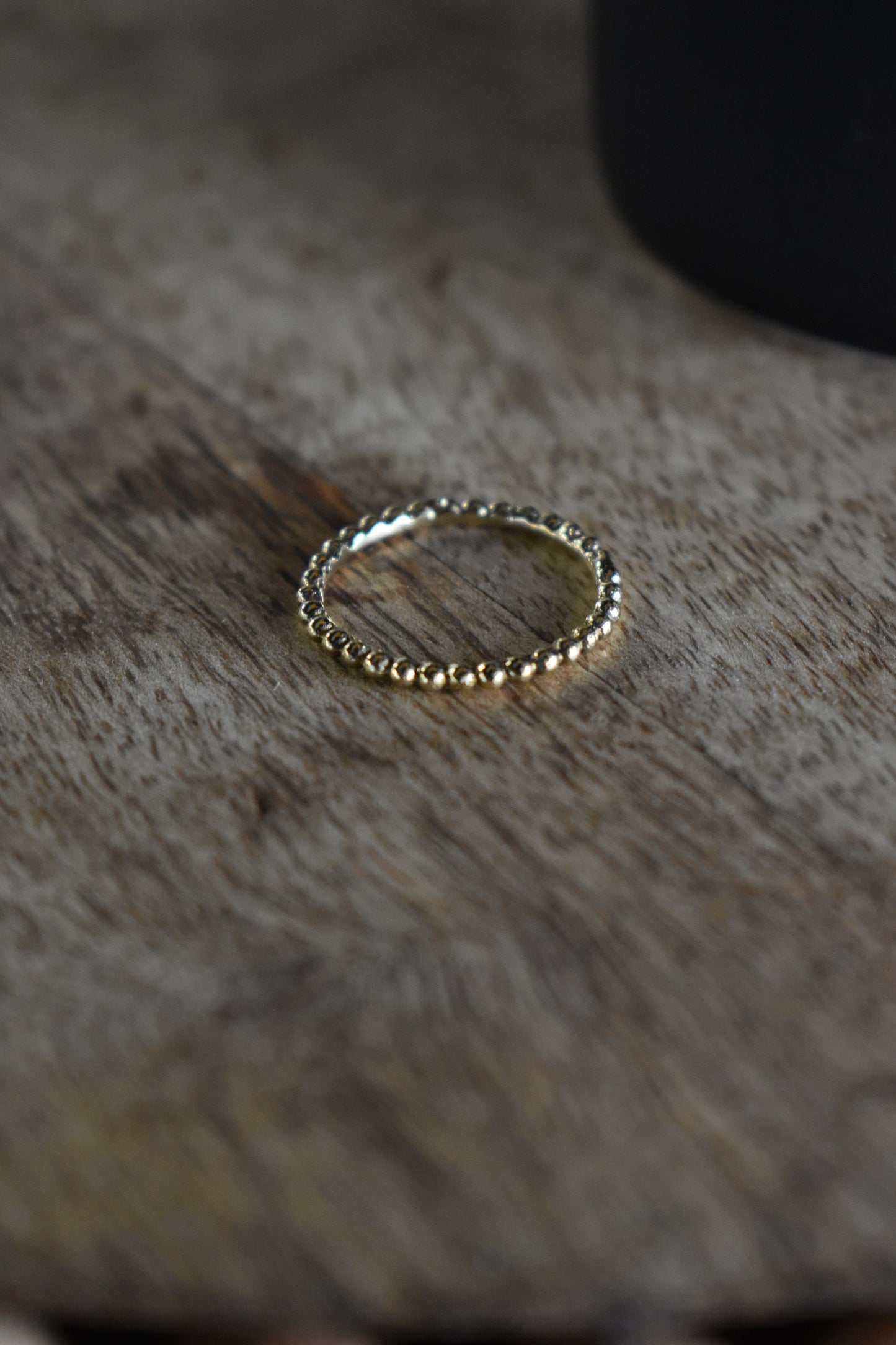 Gold Plated Beaded Stackable Ring