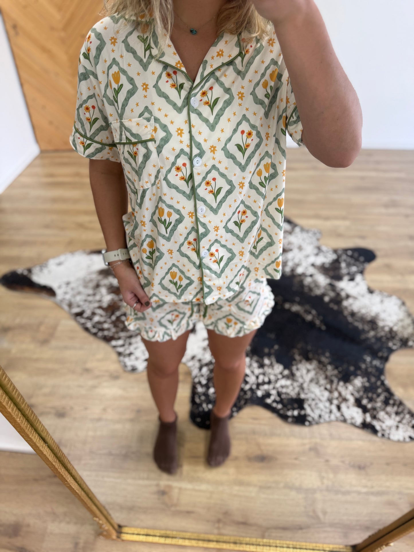 Spring Tulip Pajama Set