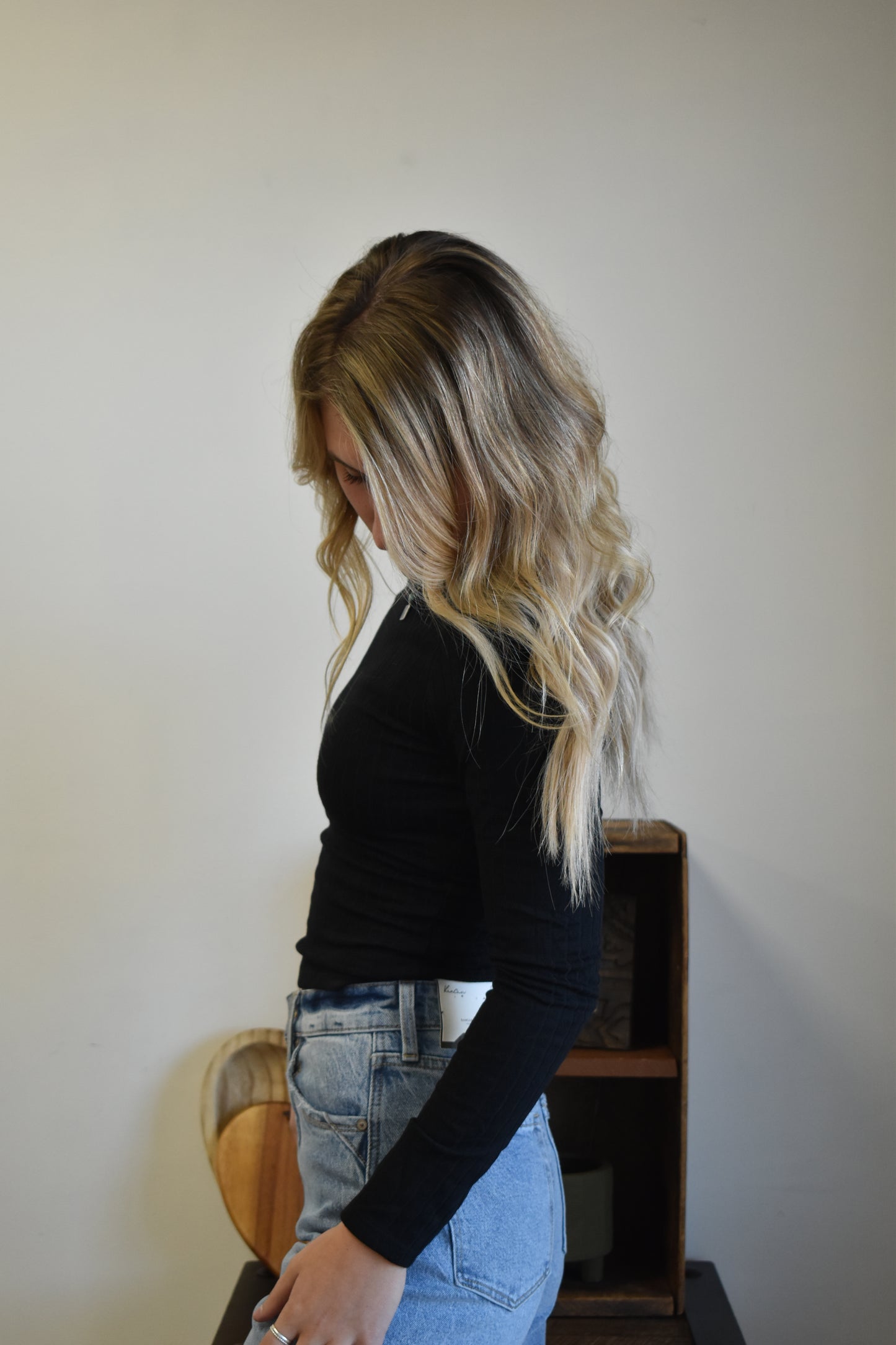 Midnight Ribbed Long Sleeve