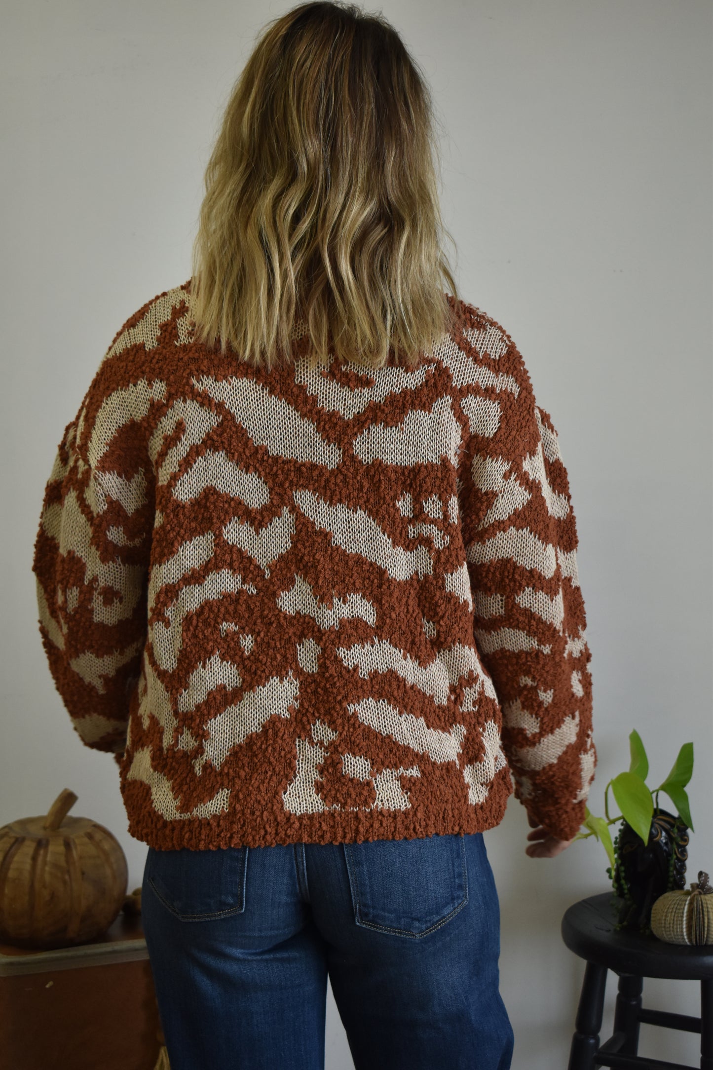 Rust Colorblock Sweater