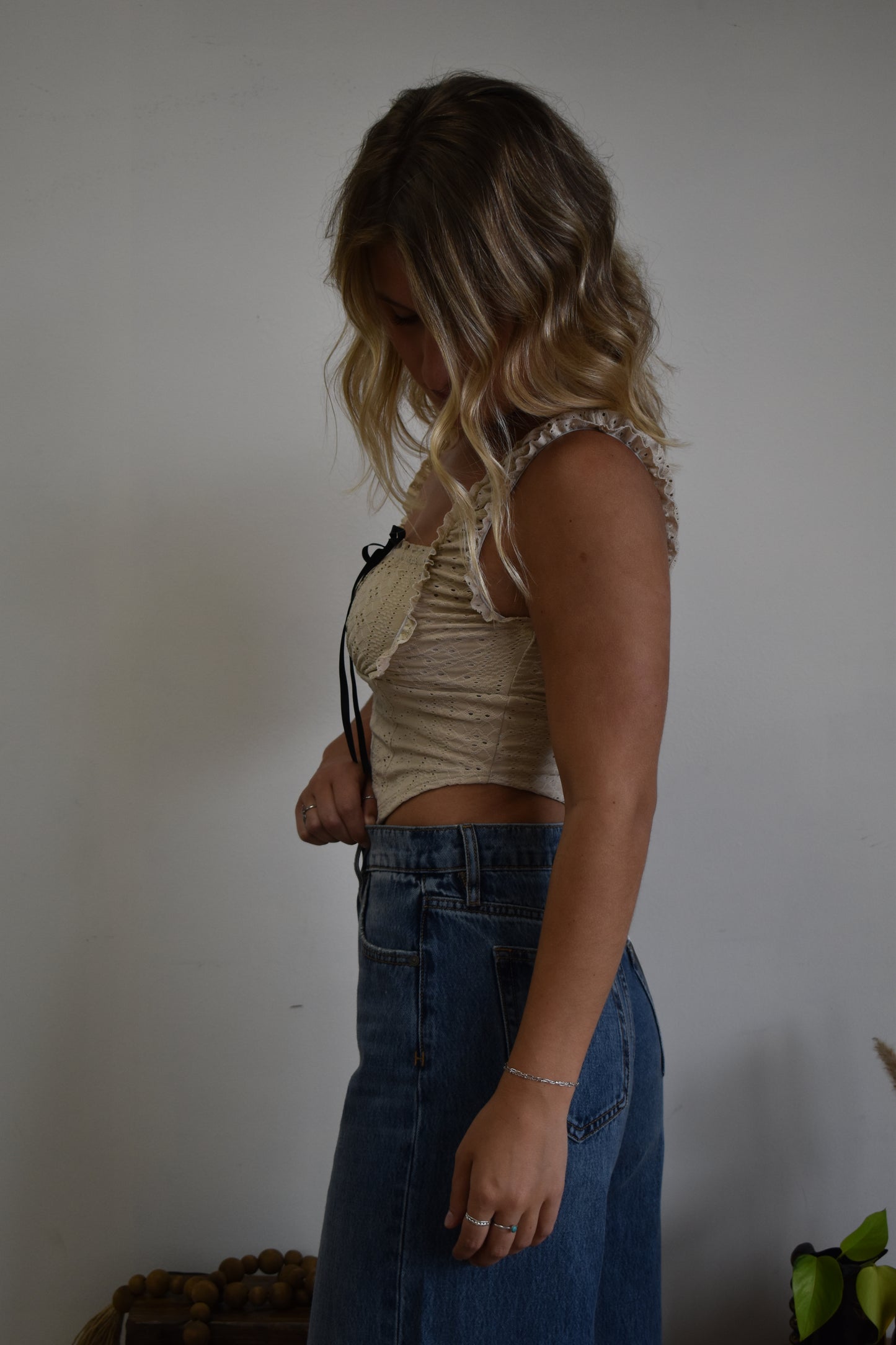 Dessert Ruffled Corset Tank