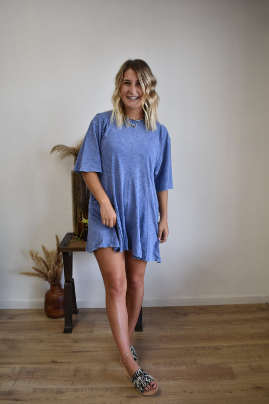 The Rowan Romper: Denim