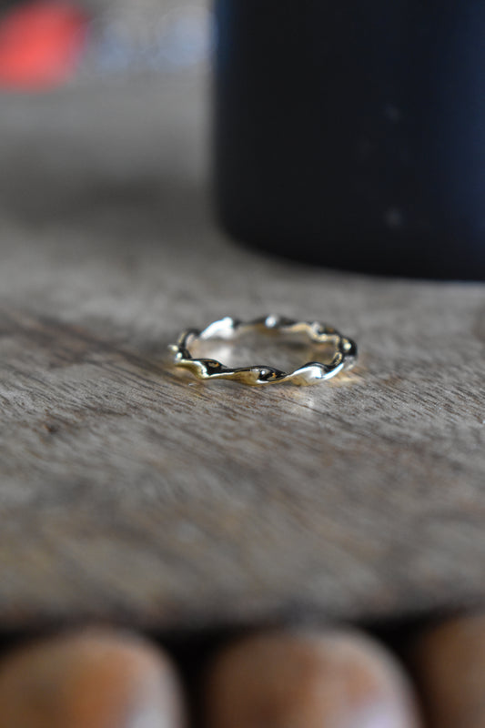 Gold Plated Twist Stackable Ring