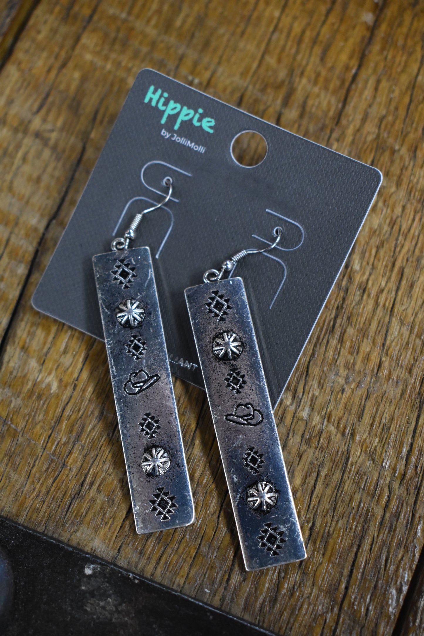 Cowboy Hat Bar Earrings