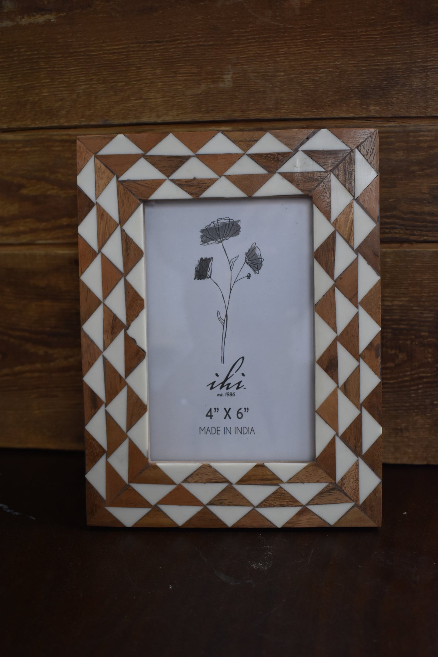 Stella Photo Frame: White & Wood