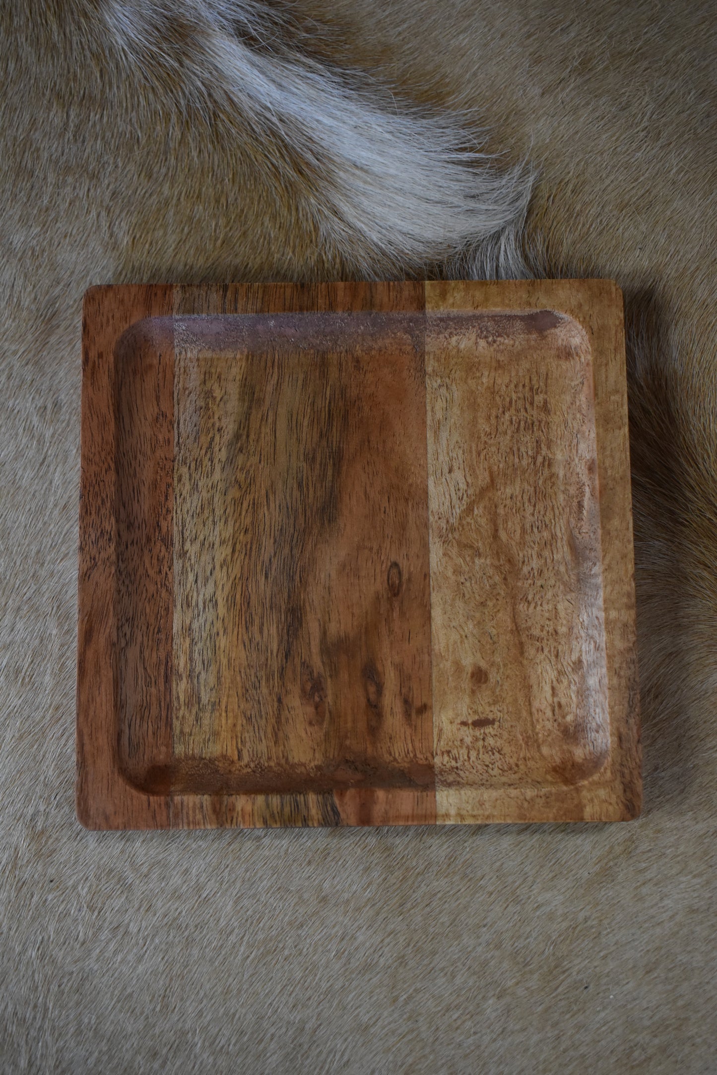 Flate Square Wooden Trinket Tray