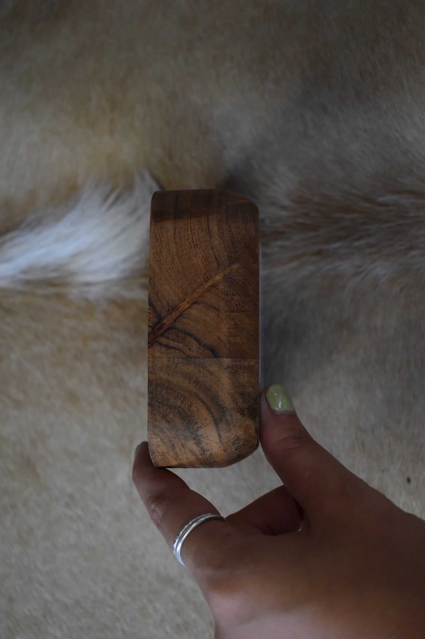 Square Wooden Trinket Bowl