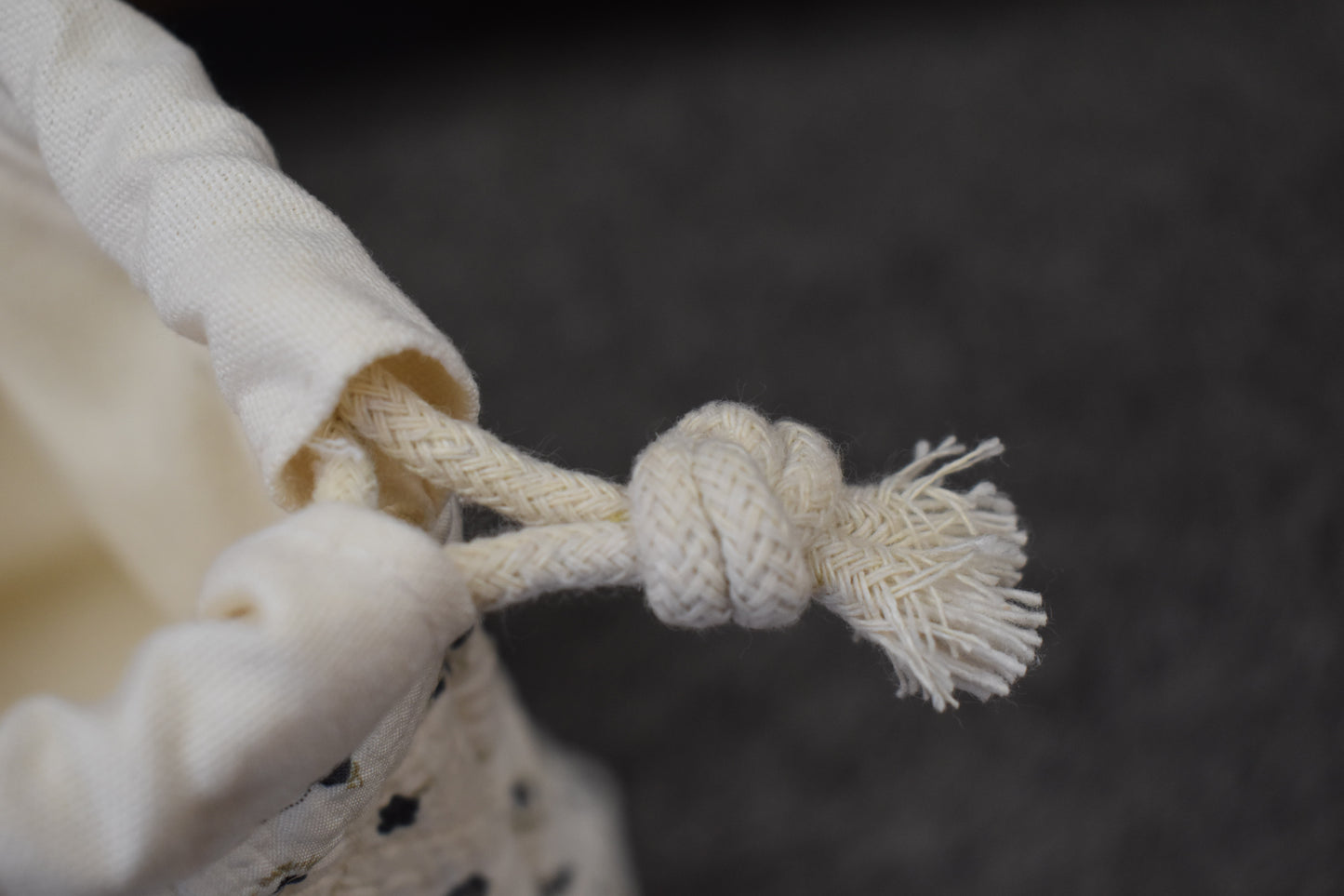 Floral Quilted Drawstring Bag