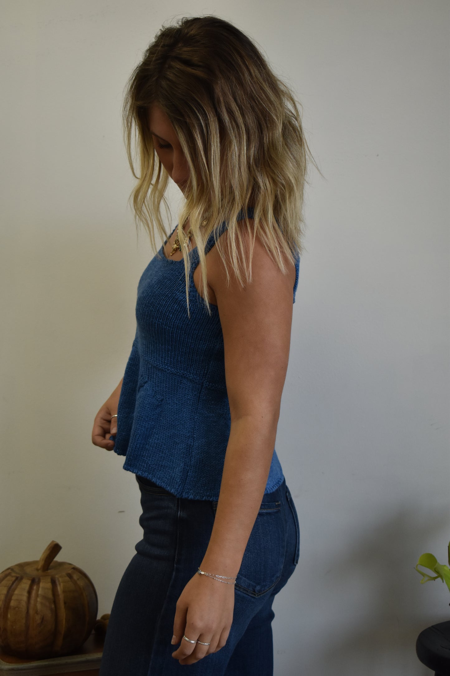 Royal Blue Peplum Tank