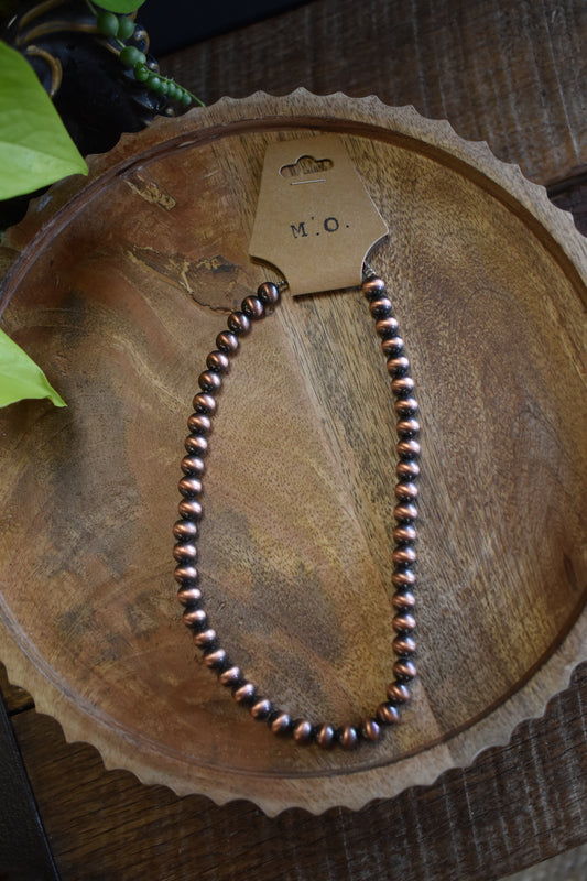 Copper 8mm Bead Choker