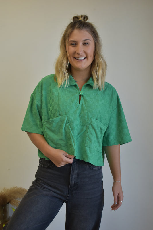 The Arie Checkered Top