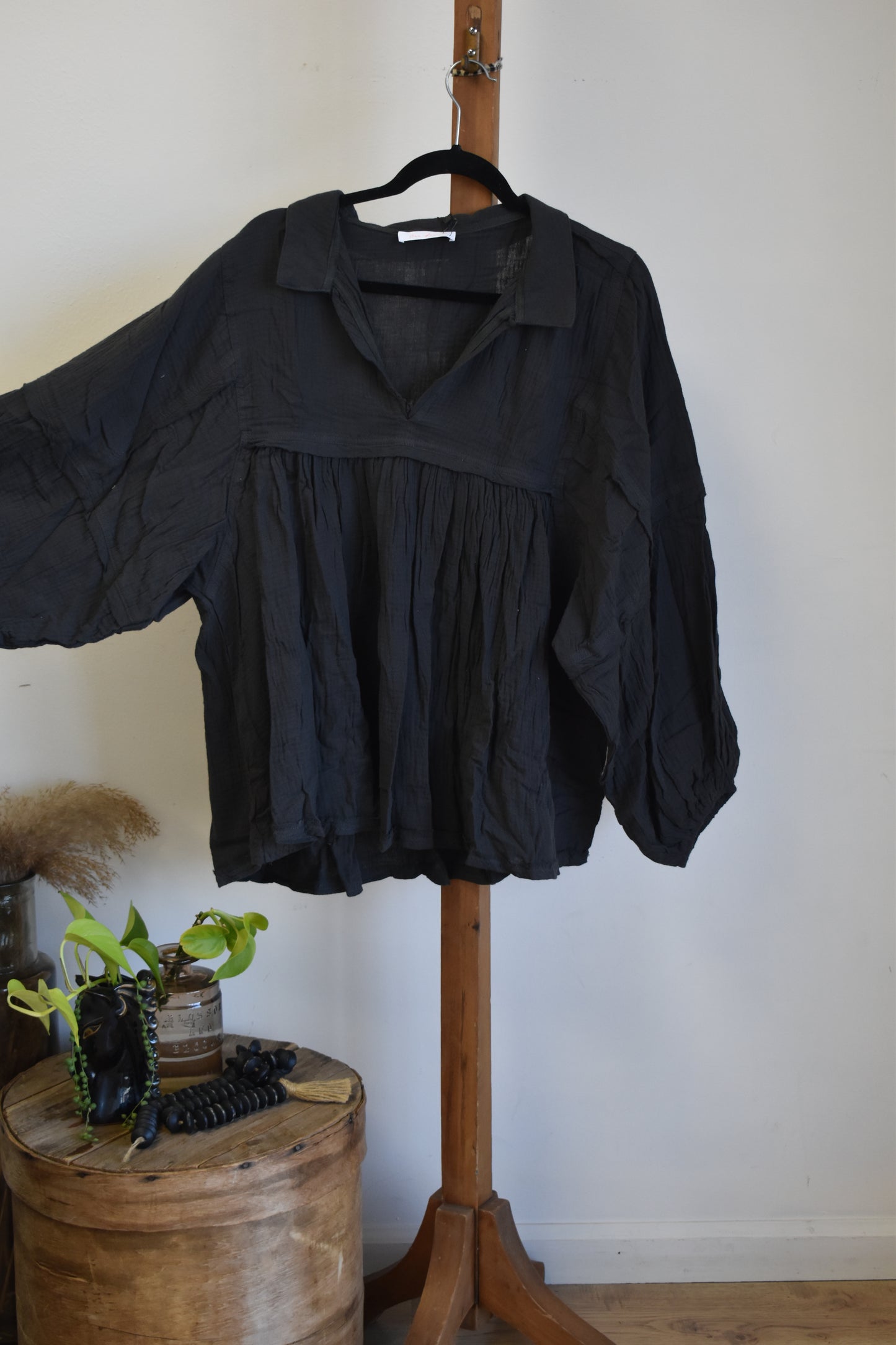 PLUS Charcoal Darcy Blouse