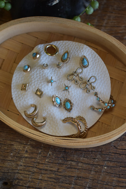 Western Boho Gold + Turquoise Bow Earring Pack