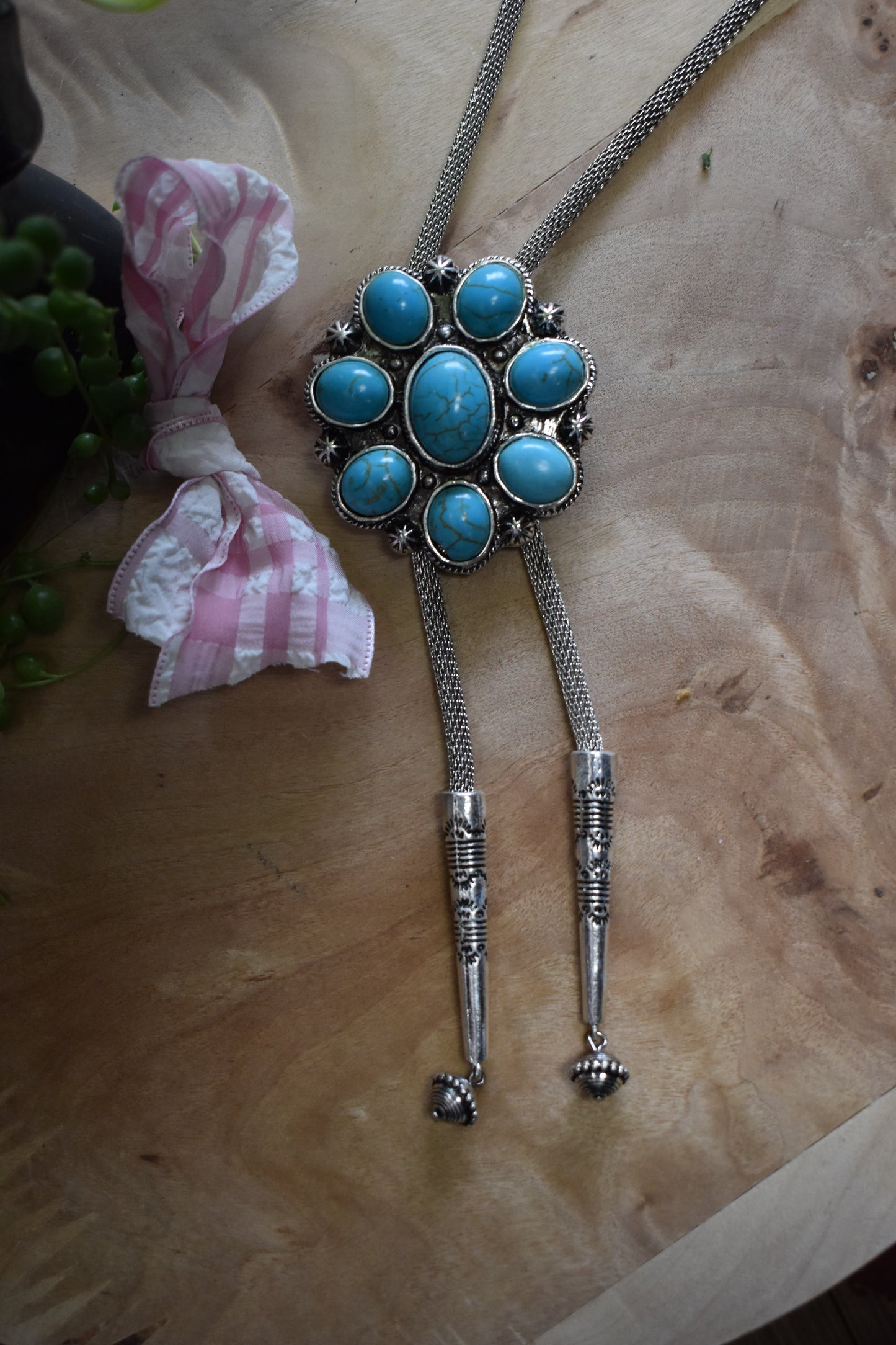 Turquoise Concho Bolo Tie
